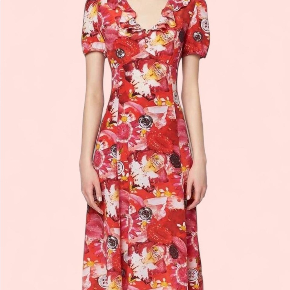 Marc Jacobs x Maisie Cousins The Love Midi Silk Dress.